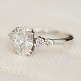 oval diamond platinum engagement ring 
