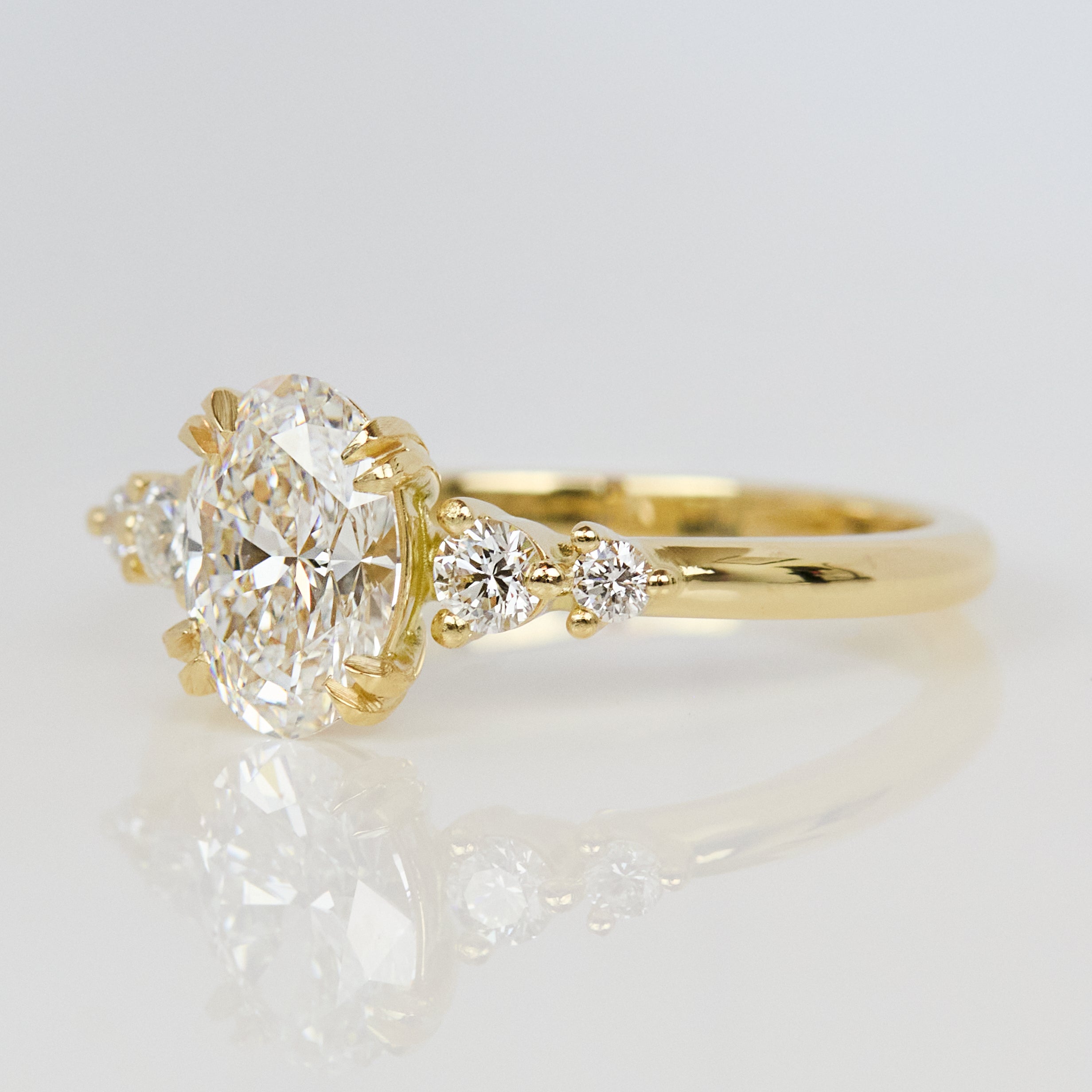 Oval Lab Grown Diamond Engagement Ring