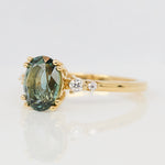 Oval Teal Montana Sapphire Engagement Ring