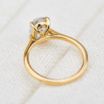 oval icy salt and pepper diamond solitaire ring