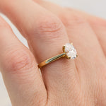 oval lab grown diamond yellow gold engagement ring