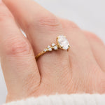 oval lab grown diamond engagement ring set in timeless yellow gold