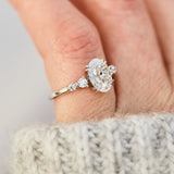 oval diamond platinum engagement ring 