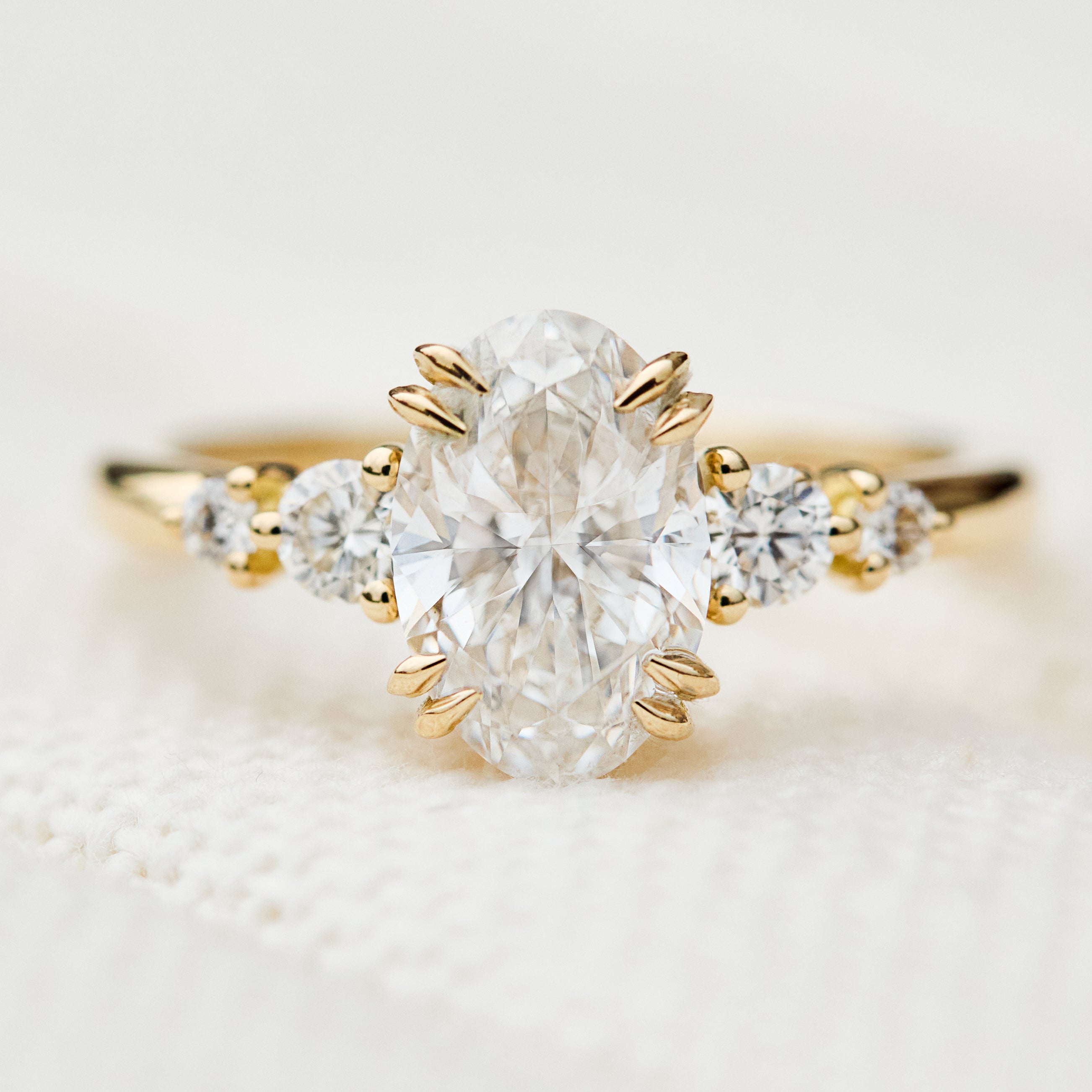 oval lab grown diamond ring