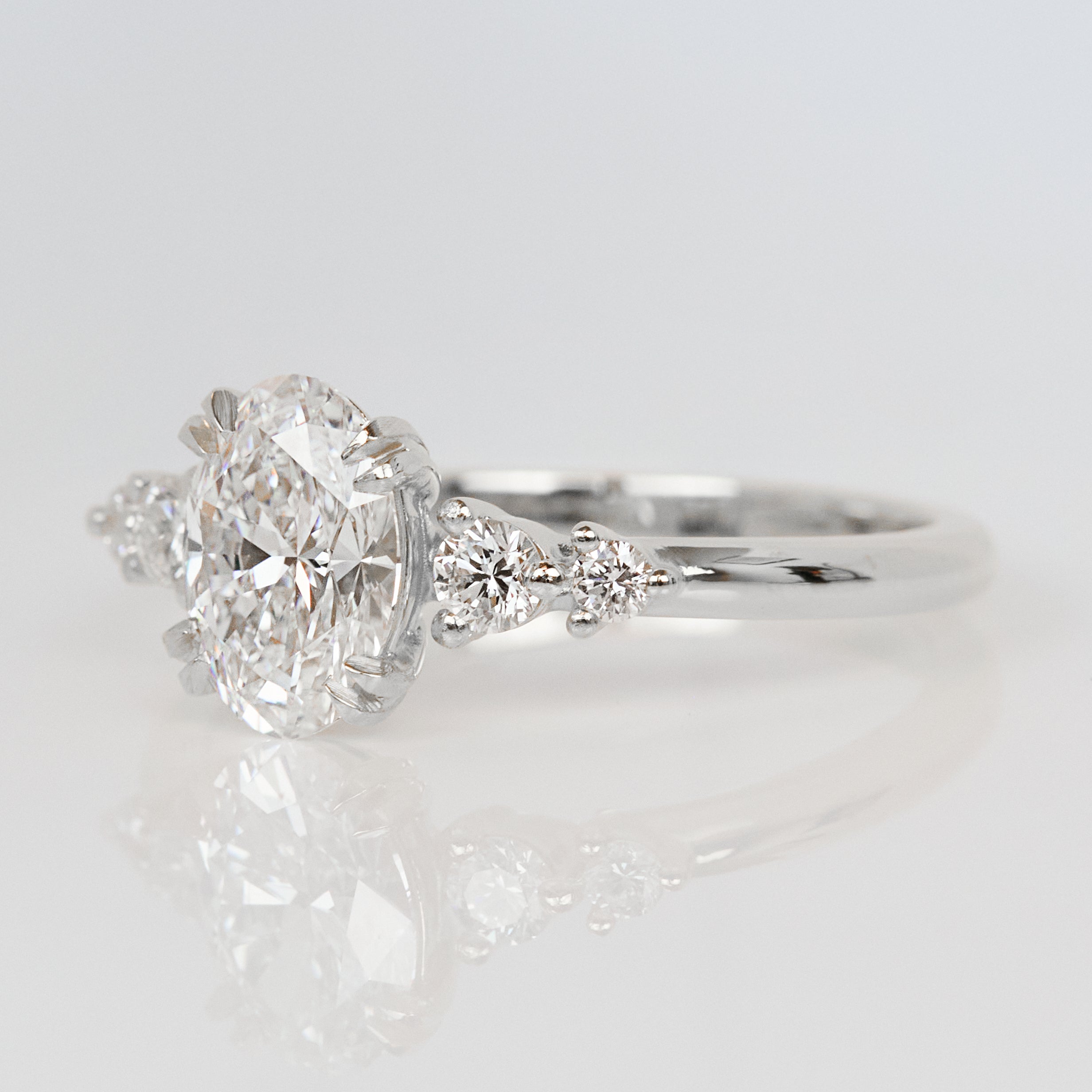 Oval Lab Grown Diamond Engagement Ring
