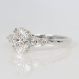 oval lab grown diamond five stone engagement ring