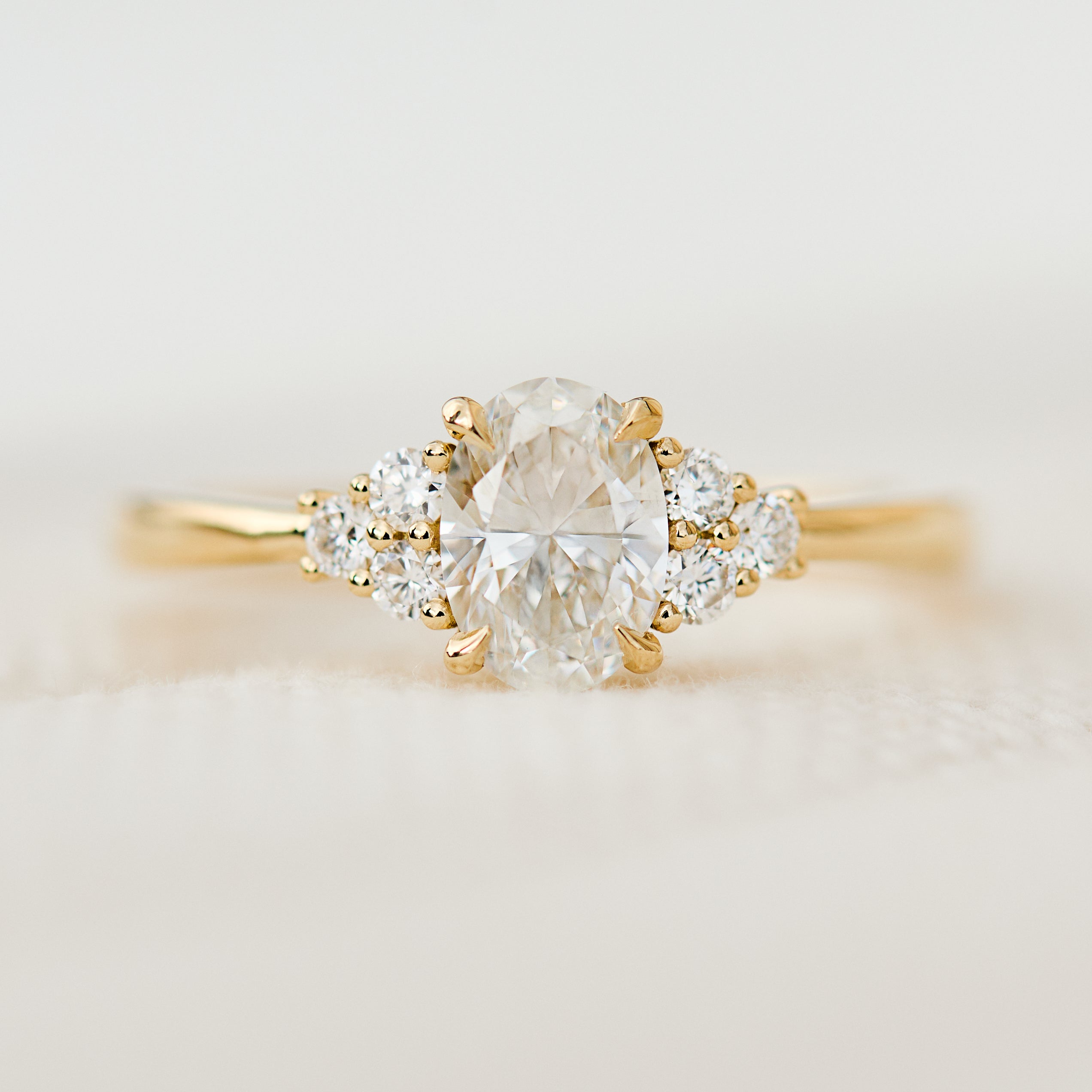 oval lab grown diamond ring