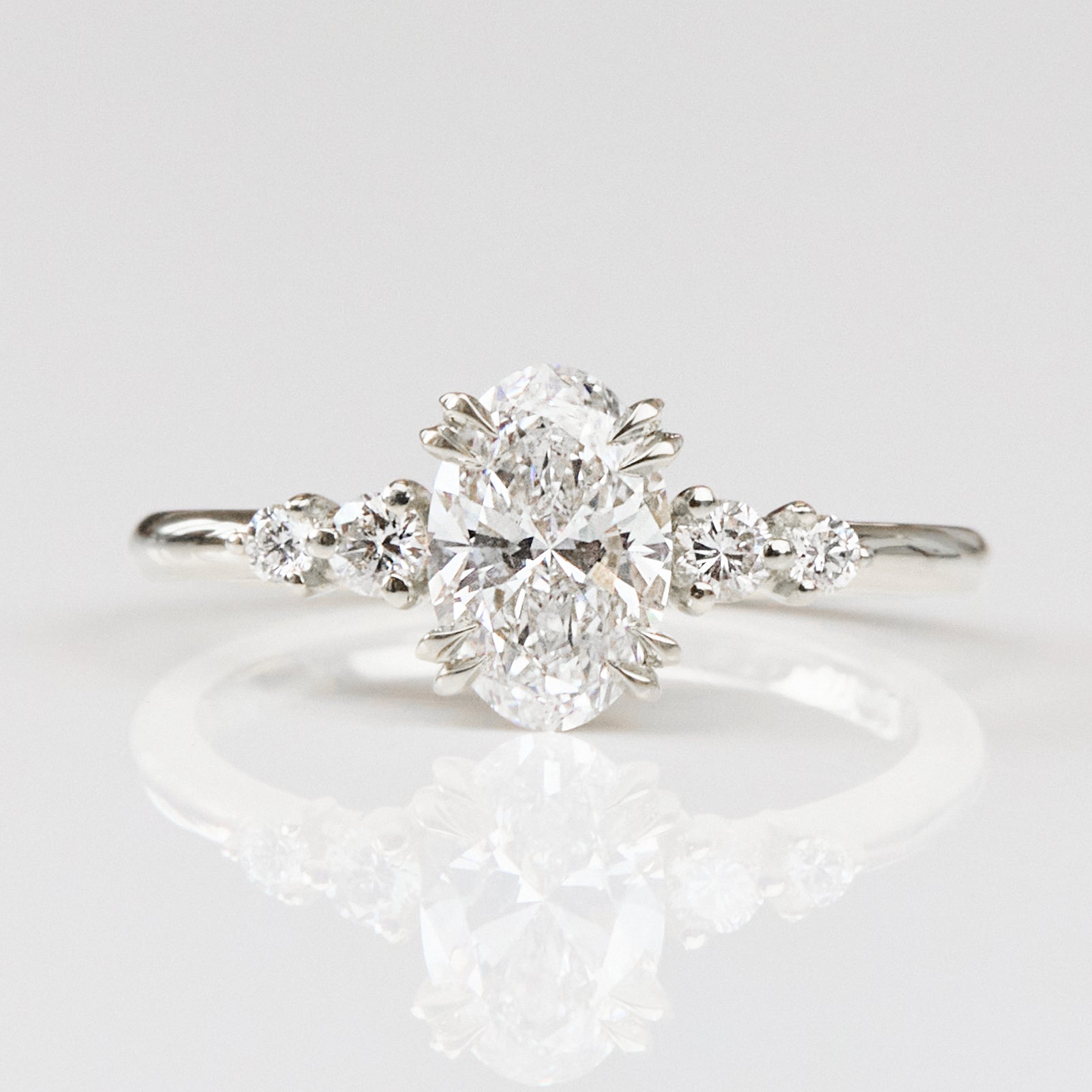 Oval Lab Grown Diamond Engagement Ring