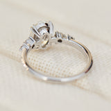 oval diamond platinum engagement ring 