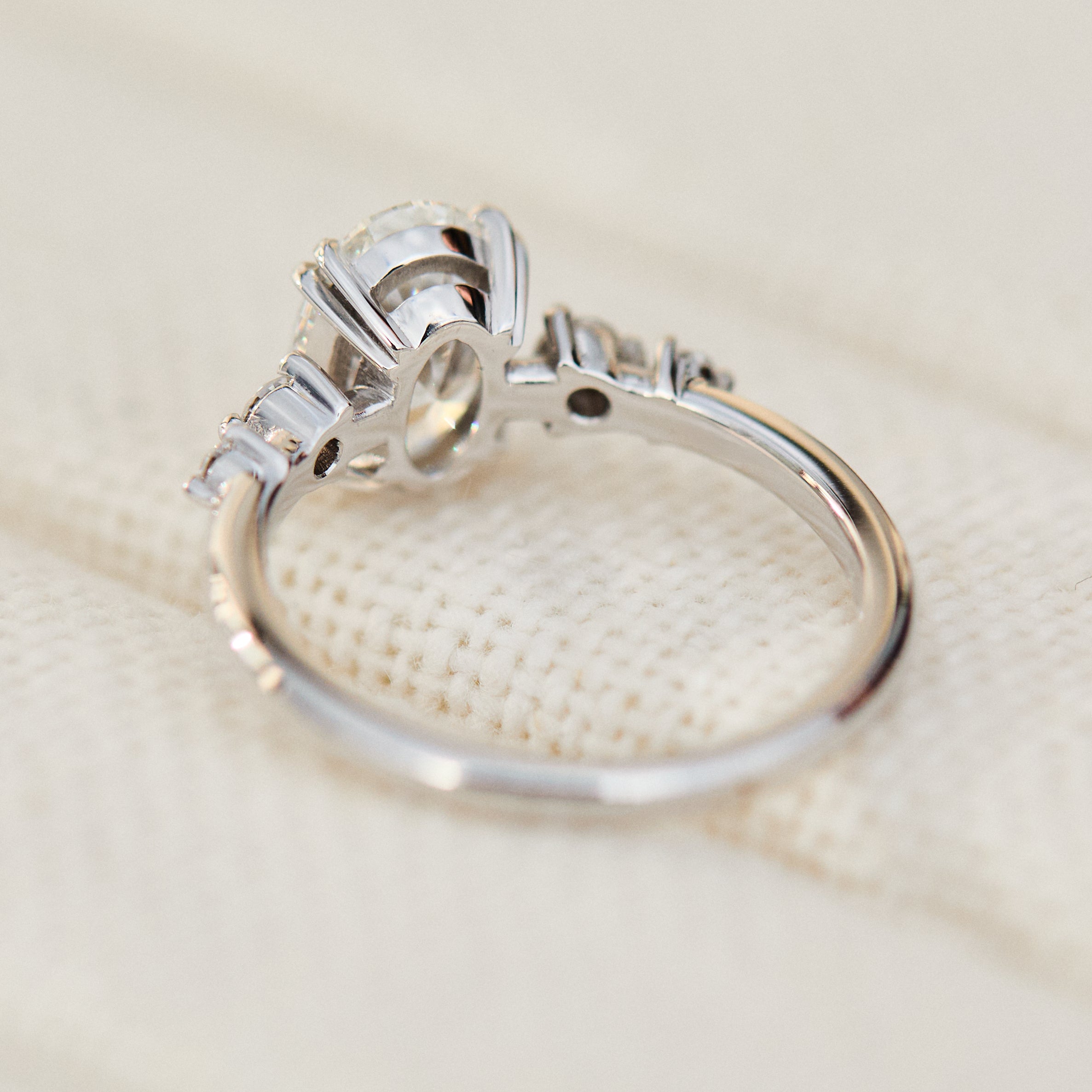 oval diamond platinum engagement ring 