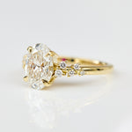 Lab-Grown Oval Diamond Yellow Gold Engagement Ring