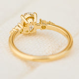 oval lab grown diamond yellow gold engagement ring uk