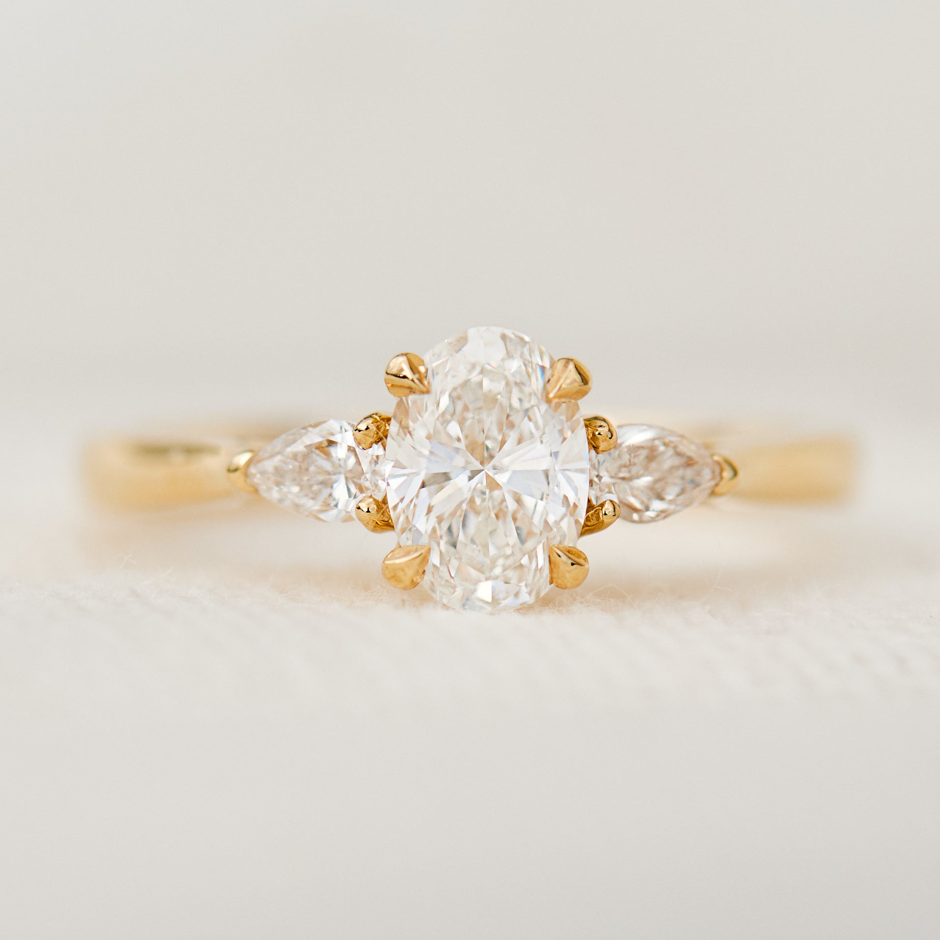 Oval Lab Grown Diamond Engagement Ring