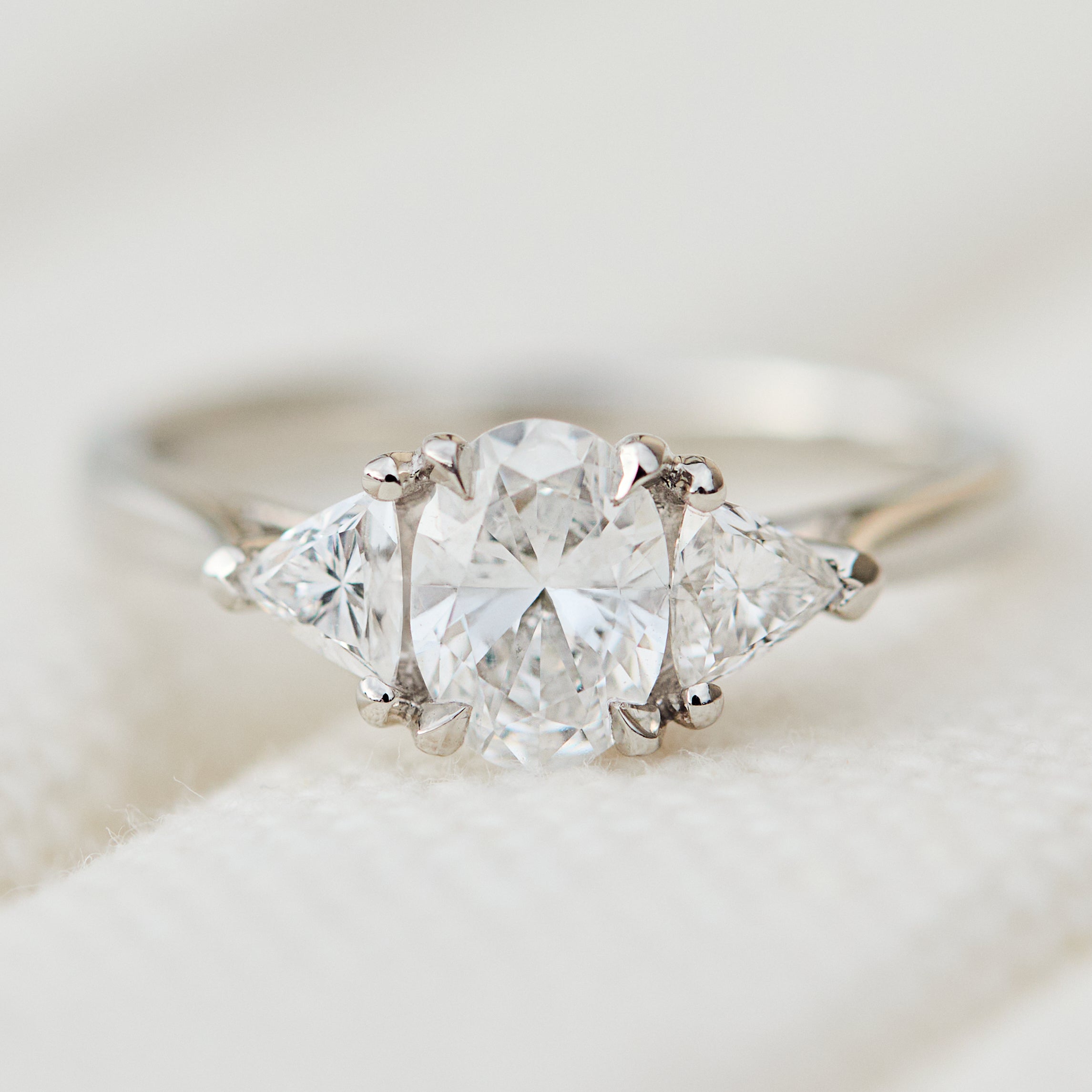 Oval Lab-Grown Engagement Ring Trilogy