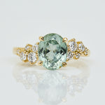 Oval Montana Mint Green Sapphire 
Engagement Ring, Cruz Setting