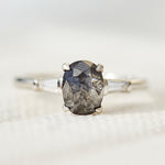 Salt and pepper engagement ring