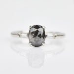Salt and pepper engagement ring