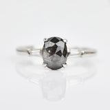 Salt and pepper engagement ring