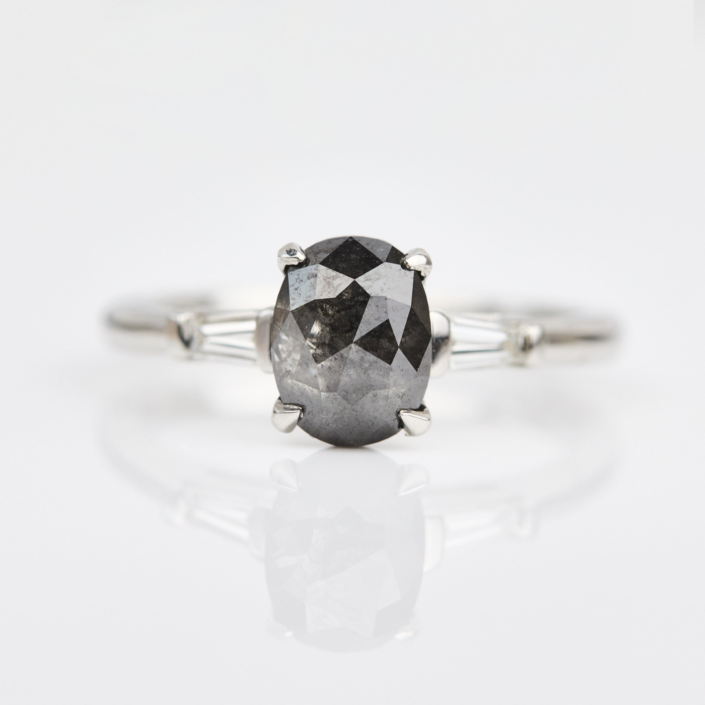 Salt and pepper engagement ring