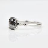 Salt and pepper engagement ring