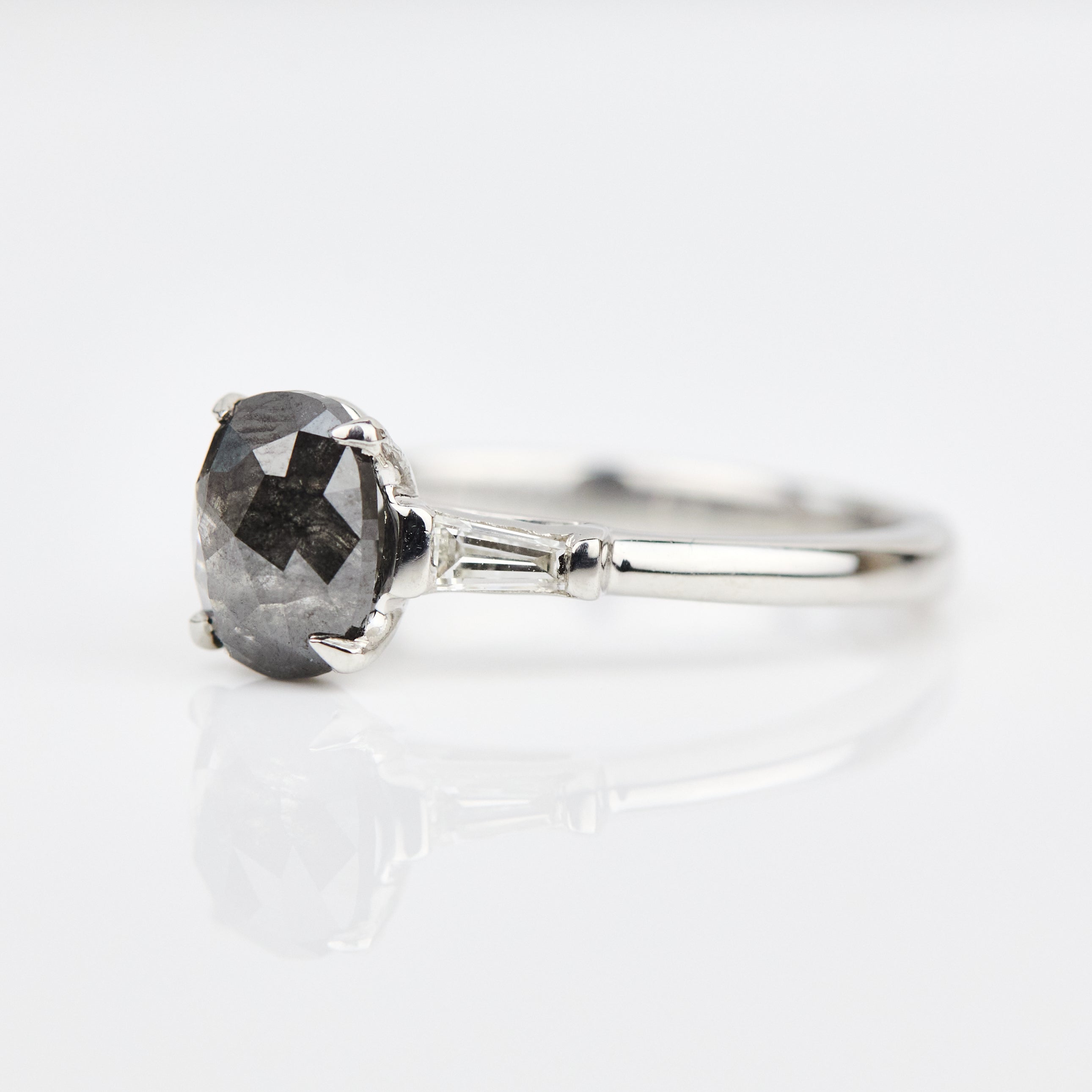 Salt and pepper engagement ring