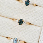 oval sapphire engagement rings in yellow gold