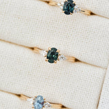 oval sapphire engagement rings in yellow gold