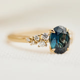oval sapphire yellow gold diamond ring