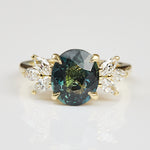 18ct Yellow Gold Oval Sapphire Engagement Ring