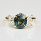 18ct Yellow Gold Oval Sapphire Engagement Ring