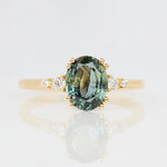 Oval Teal Montana Sapphire Engagement Ring
