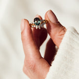 Oval Teal Montana Sapphire Engagement Ring