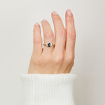 Oval Teal Sapphire Engagement Ring, One of a Kind, 18ct Yellow Gold