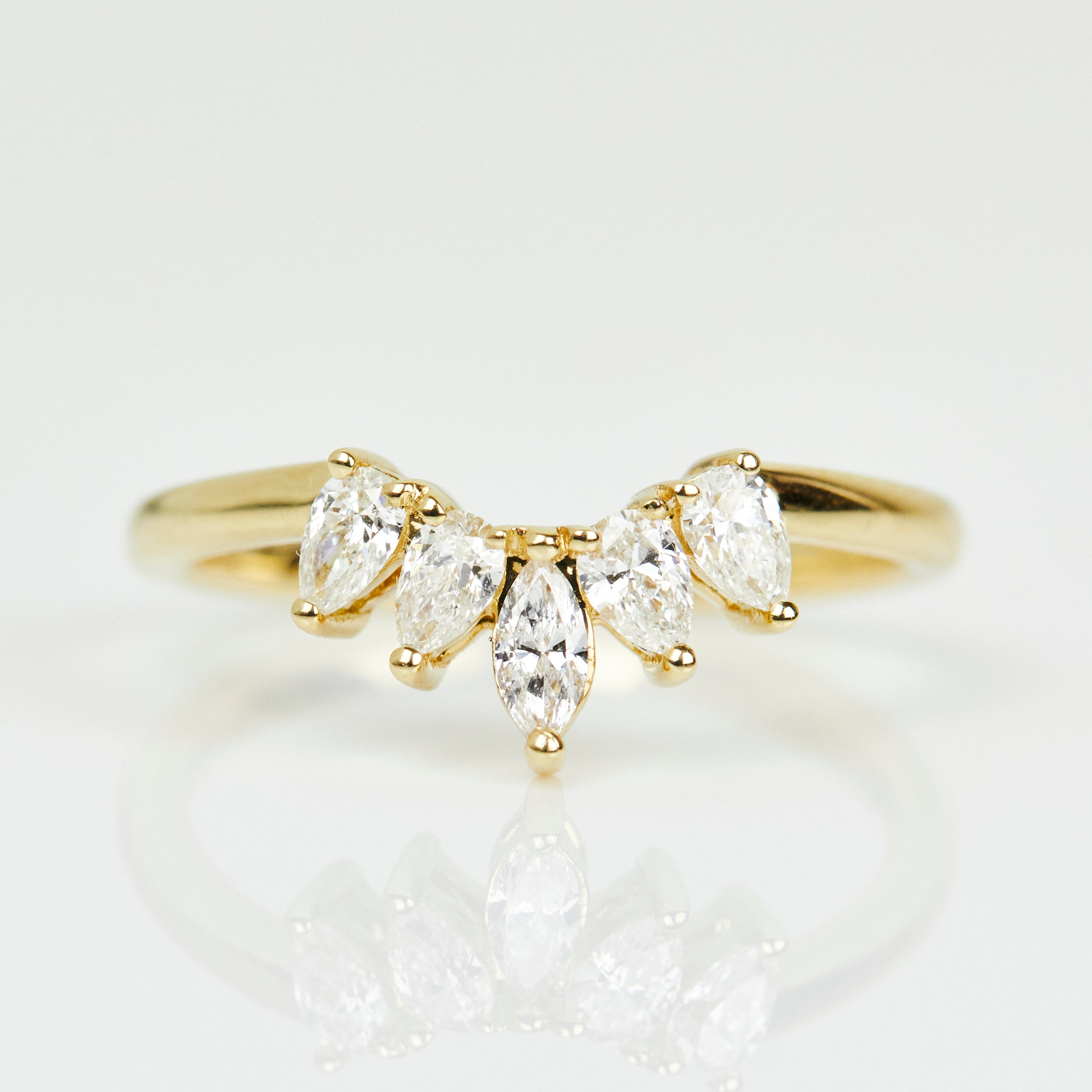 18ct yellow gold diamond wedding ring women