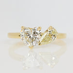 Heart & Pear Shape Natural Diamond Engagement Ring
