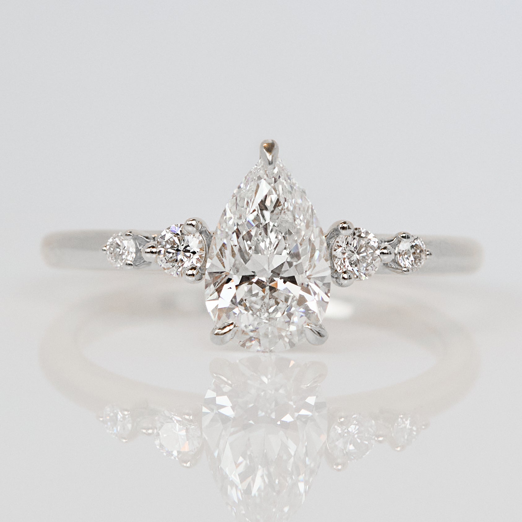 Pear Lab Grown Diamond Engagement Ring