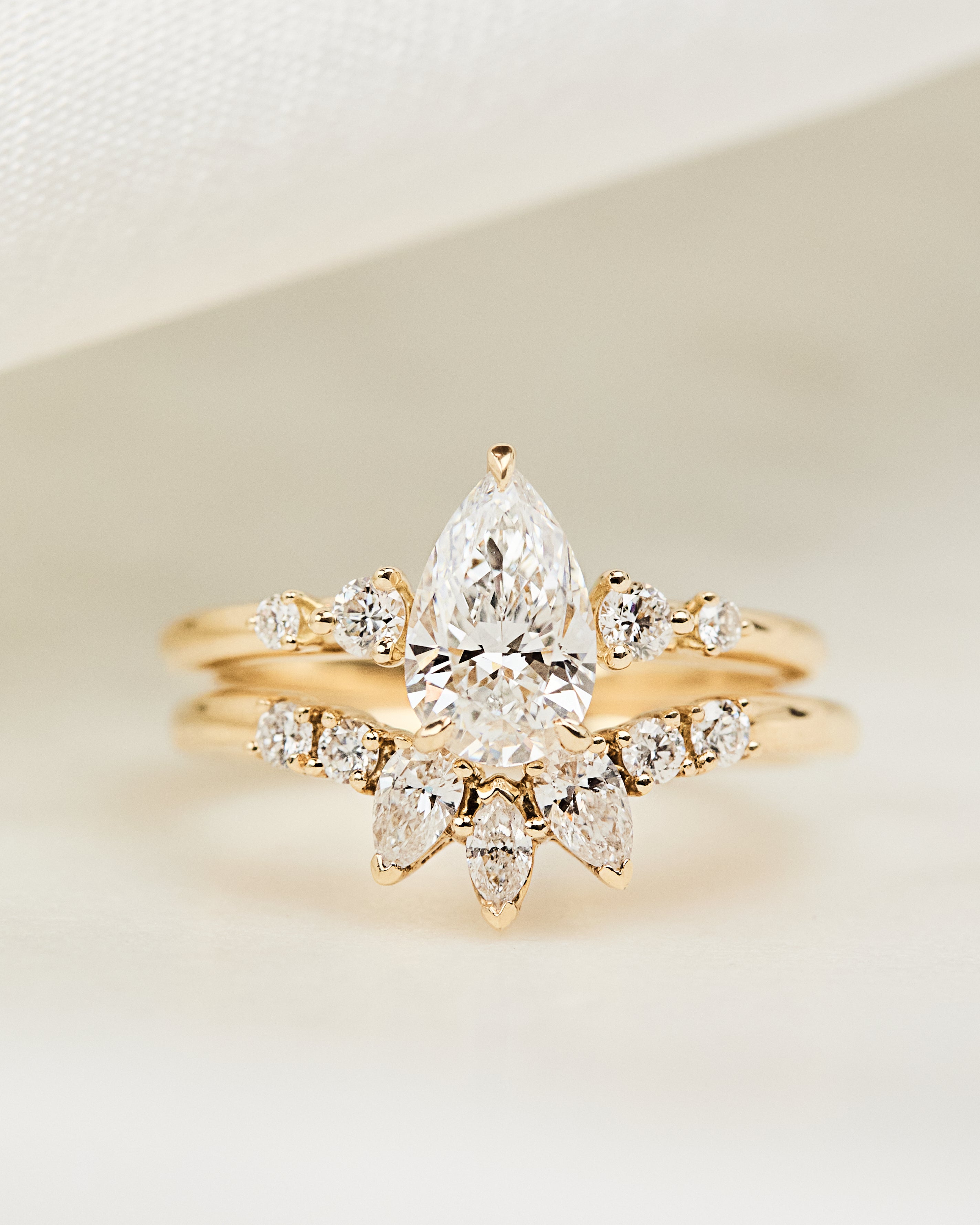 Pear Lab Grown Diamond Engagement Ring