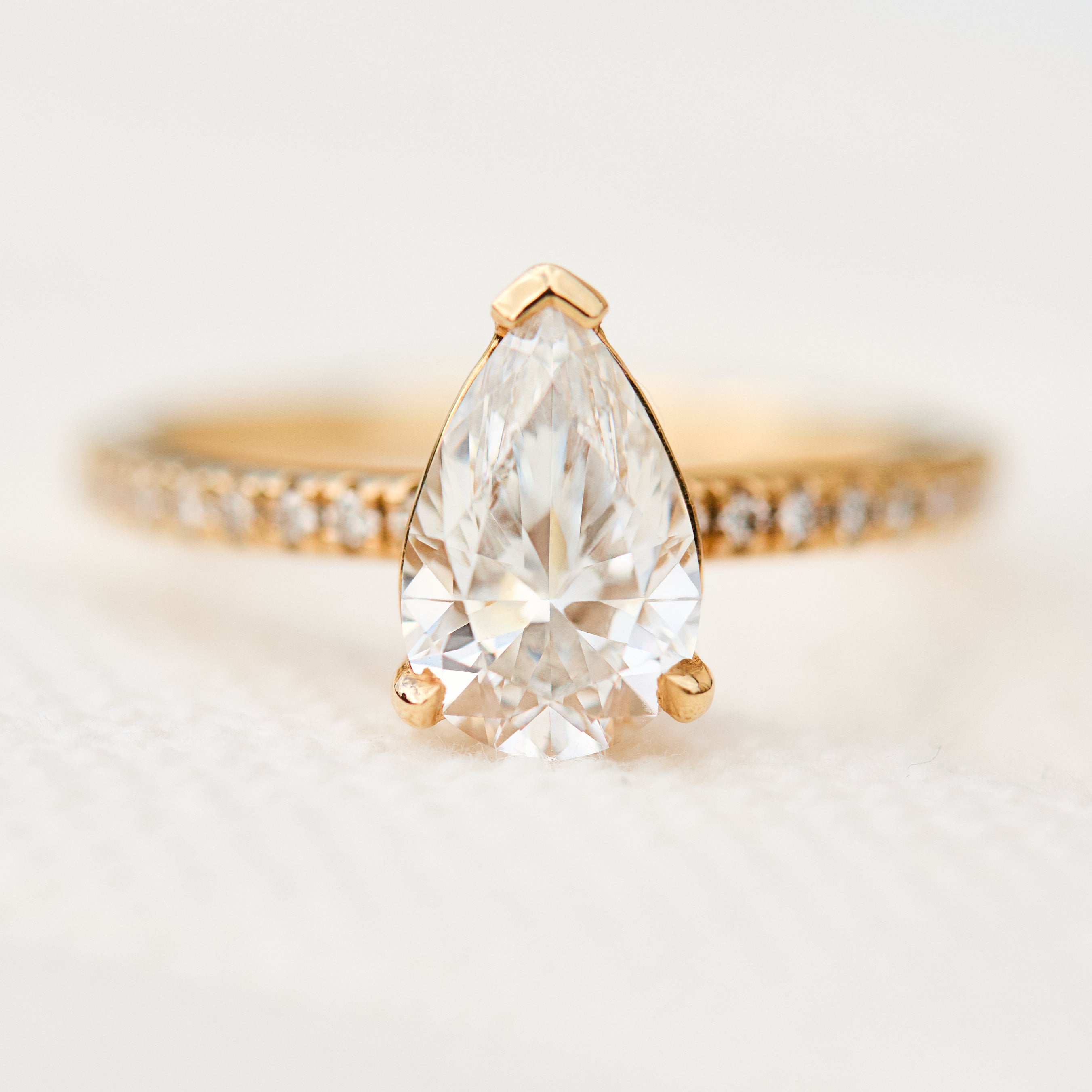 Pear Lab-Grown Diamond Engagement Ring