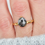 Salt and pepper engagement ring