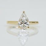 Pear Shape Lab Grown Diamond Engagement Ring, Juno Setting