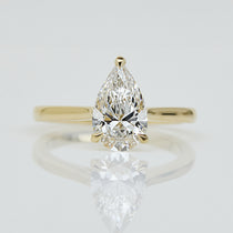 Pear Shape Lab Grown Diamond Engagement Ring, Juno Setting