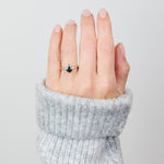 Pear Green Sapphire Engagement Ring