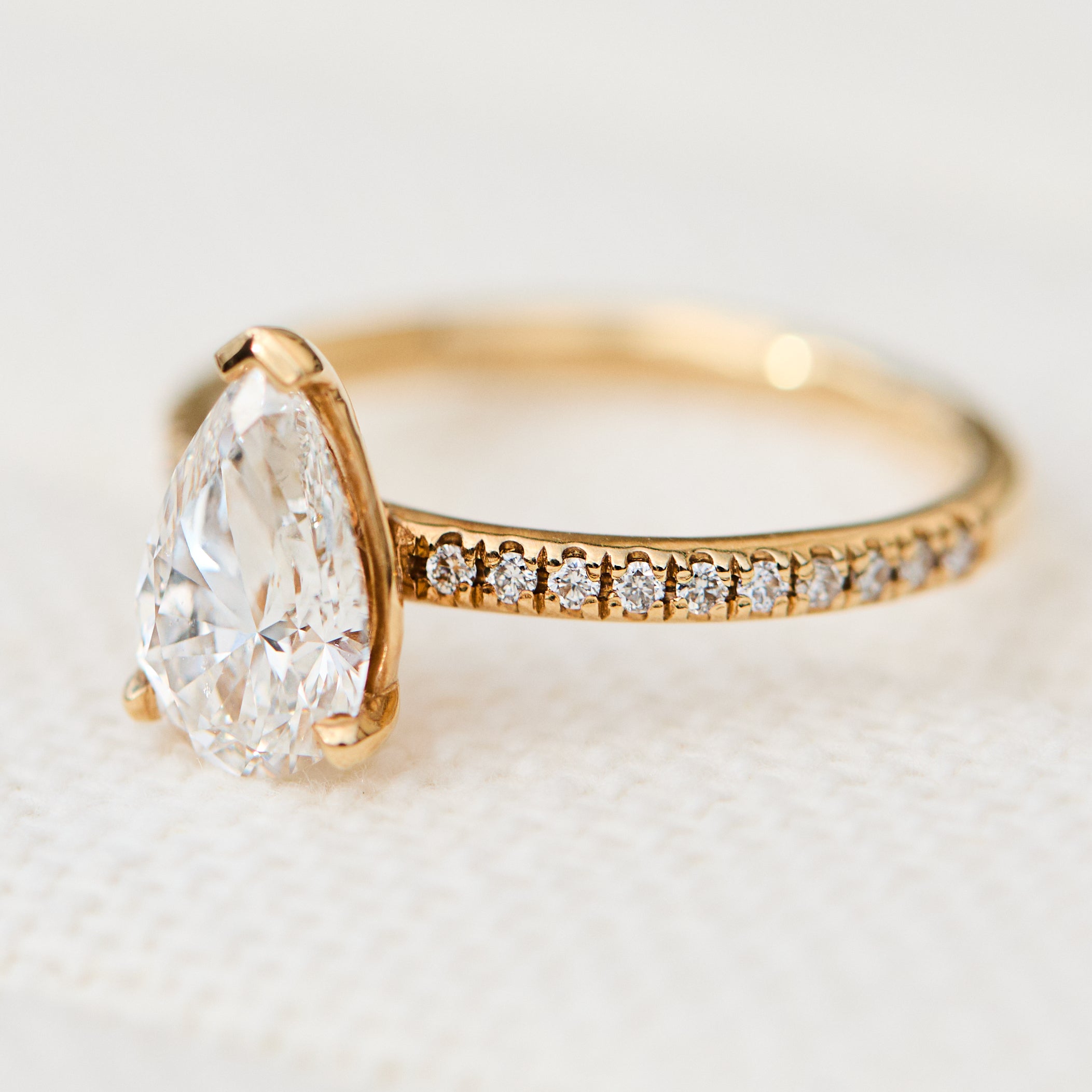 Pear Lab-Grown Diamond Engagement Ring