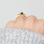 Pear Green Sapphire Engagement Ring