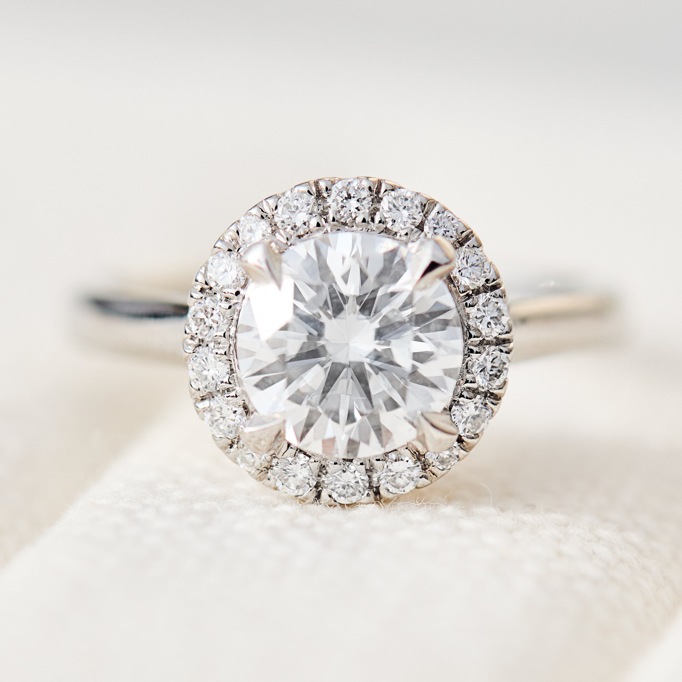 Round Brilliant Cut Lab-Grown Diamond Engagement Ring