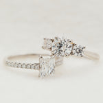 Lab-grown diamond platinum engagement rings