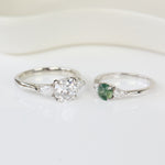 Coloured gemstone engagement rings