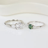 Coloured gemstone engagement rings