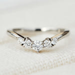 platinum five diamond wedding band