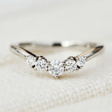 platinum five diamond wedding band